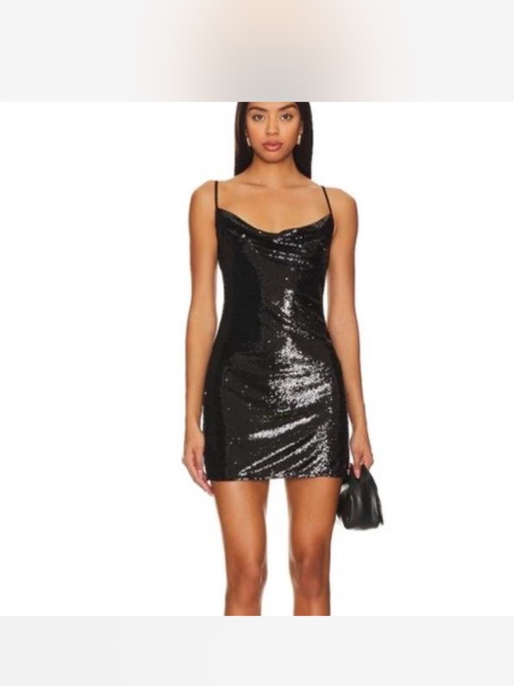 All Saints Haddi Sequin Dress In Black